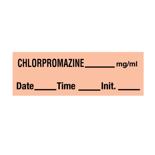 Tape, Chlorpromazine 1/2" x 500" Salmon w/Black